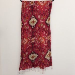 Silk tribal print scarf from Anthropologie